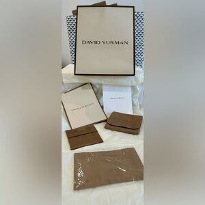 David Yurman Tan Suede Pouch Collection